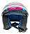 Capacete Moto Aberto FW3 X Open Up Fox 58 Viseira Cristal 2mm Óculos Interno Fume Entrada de Ar Frontal Azul/Rosa - Imagem 5