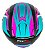 Capacete Moto Aberto X Open Up Fox Azul Rosa Preto com Oculos Solar Interno Fumê e Viseira Cristal Tamanho 58 - Imagem 3