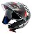 Capacete Moto Aberto FW3 X Open Up Fox 60 Viseira Cristal 2mm Óculos Interno Fume Entrada de Ar Frontal Grafite - Imagem 2