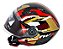 Capacete Moto Aberto FW3 X Open Up Fox 58 Viseira Cristal 2mm Óculos Interno Fume Entrada de Ar Frontal Vermelho/Dourado - Imagem 6