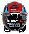 Capacete Moto Aberto FW3 X Open Up Fox 58 Viseira Cristal 2mm Óculos Interno Fume Entrada de Ar Laranja/Amarelo/Azul - Imagem 5