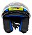 Capacete Moto Aberto  X Open Up Fox Amarelo com Azul e Oculos Solar Interno Fumê e Viseira Cristal Tamanho 60 - FW3 - Imagem 5