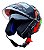 Capacete Moto Aberto Fw3 X Open Up 43 Tamanho 60 Viseira Cristal Óculos Interno Fumê ABS Vermelho/Verde - Imagem 8