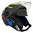 Capacete Moto Aberto Fw3 X Open Up 43 Tamanho 60 Viseira Cristal Óculos Interno Fumê ABS Amarelo/Azul - Imagem 2