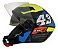 Capacete Para Moto  X Open Up 43 Amarelo e Azul Aberto Com Óculos Solar Interno Tamanho 56 -FW3 - Imagem 5