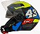 Capacete Moto Aberto Fw3 X Open Up 43 Tamanho 56 Viseira Cristal Óculos Interno Fumê ABS Amarelo/Azul - Imagem 1