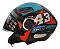 Capacete para Moto Aberto X Open Up 43 Azul Vermelho com Oculos Interno Viseira Cristal Tamanho 60 - FW3 - Imagem 3