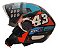 Capacete Moto Aberto Fw3 X Open Up 43 Tamanho 58 Viseira Cristal Óculos Interno Fumê ABS Azul/Vermelho - Imagem 1