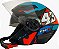 Capacete Moto Aberto Fw3 X Open Up 43 Tamanho 56 Viseira Cristal Óculos Interno Fumê ABS Azul/Vermelho - Imagem 5