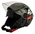 Capacete Para Moto X OPEN 43 Aberto Com Óculos Solar Interno Grafite com Preto Tamanho 58 - FW3 - Imagem 3