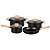 Conjunto De Panelas Em Aluminio Forjado Wood Black 4 Pçs 8467 MTA Black Caçarola Frigideira Panela - Imagem 1