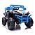 Carrinho Eletrico UTV 12v Azul Controle Remoto Som USB Farol Luzes - Imagem 5