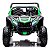 Mini Buggy Verde 24v Importway com Rodas em EVA e Bancos em Couro 2 Assentos BT MP3 USB Luz Led Buzina - Imagem 2