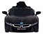 Carrinho Elétrico BMW I8 12v Preto Suporta 30kg Controle Remoto Velocidade Max 5km/h Luz Som Banco de Couro - Imagem 1