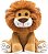 Pelucia Para Bebê Meu Leaozinho Caramelo Antialergico 25cm - Buba - Imagem 1