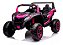 Mini Buggy Rosa 24v Importway Rodas em EVA e Bancos em Couro 2 Assentos BT MP3 USB Luz Led Buzina - Imagem 1