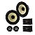 Kit  Alto-Falantes 2 Vias Alto Falantes 6,5 Polegadas com Tweeters e Crossovers - Nakamichi - Imagem 1