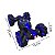Carrinho Acrobático Relógio Controle Remoto Azul - BW259AZ - Importway - Imagem 2