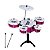 Mini Bateria Completa Música Infantil Baqueta Brinquedo Menina Menino Cor Vermelho - Imagem 1