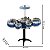 Mini Bateria Completa Música Infantil Baqueta Brinquedo Menina Menino Cor Azul - Imagem 2