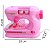 Máquina Costura Infantil Mini Ateliê Rosa Claro BW035RS - Importway - Imagem 2