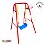 Playground Com Balanço Suporta 40kg Infantil e Cesta De Basquete Com Bola BW252 - Importway - Imagem 10