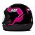 Capacete Moto Fechado Sport Moto 788 Rosa Viseira Cristal Inmetro Tamanho 60 - Pro Tork - Imagem 3
