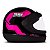 Capacete Moto Fechado Sport Moto 788 Rosa Viseira Cristal Inmetro Tamanho 60 - Pro Tork - Imagem 2