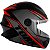 Capacete Moto Fechado R8 Pro Preto/Vermelho Viseira Cristal Inmetro Tamanho 58 - Pro Tork - Imagem 4