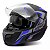 Capacete Moto Fechado Attack HSA Viseira Cristal Preto/Azul Inmetro Tamanho 58 - Pro Tork - Imagem 1