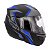 Capacete Moto Fechado Attack HSA Viseira Cristal Preto/Azul Inmetro Tamanho 58 - Pro Tork - Imagem 4