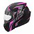 Capacete Moto Fechado Attack HSA Viseira Cristal Preto/Rosa Inmetro Tamanho 58 - Pro Tork - Imagem 3