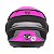 Capacete Moto Fechado Attack HSA Viseira Cristal Preto/Rosa Inmetro Tamanho 58 - Pro Tork - Imagem 4