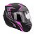Capacete Moto Fechado Attack HSA Viseira Cristal Preto/Rosa Inmetro Tamanho 58 - Pro Tork - Imagem 5