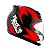 Capacete Moto Fechado Evolution G6 Red Nose Viseira Cristal Vermelho Inmetro Tamanho 58 - Pro Tork - Imagem 3