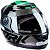 Capacete Moto Fechado Evolution 788 G7 Viseira Cristal Preto/Verde Inmetro Tamanho 58 - Pro Tork - Imagem 1