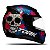 Capacete Moto Fechado G7 Caveira Mexicana Viseira Cristal Preto/Verde Inmetro Tamanho 58 - Pro Tork - Imagem 1