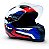 Capacete Moto Fechado GTN Super Viseira Cristal Azul/Branco Brilhante Inmetro Tamanho 60 - FW3 - Imagem 6