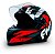 Capacete Moto Fechado GTN Speed Viseira Cristal Banco/Vermelho Inmetro Tamanho 60 - FW3 - Imagem 1