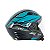 Capacete Moto Aberto X Open Colorido Viseira Cristal Preto/Azul Inmetro Tamanho 56 - FW3 - Imagem 3