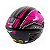 Capacete Feminino Moto Aberto X Open Preto/Rosa Viseira Cristal Inmetro Tamanho 58 - FW3 - Imagem 3