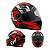 Capacete Moto Fechado GTN Speed Branco Vermelho Viseira Cristal Inmetro Tamanho 56 - FW3 - Imagem 1