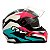 Capacete Moto Fechado GTX Super Azul Tiffany Com Rosa/Branco Viseira Cristal Inmetro Tamanho 56 FW3 - Imagem 1