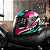 Capacete Moto Fechado GTX Super Azul Tiffany Rosa e Branco com Oculos Interno Viseira Cristal Tamanho 60 - FW3 - Imagem 5