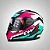 Capacete Moto Fechado GTX Super Azul Tiffany Rosa e Branco com Oculos Interno Viseira Cristal Tamanho 60 - FW3 - Imagem 7