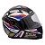 Capacete Moto Fechado GTN R1 Preto Fosco com Azul/Vermelho Viseira Cristal Inmetro Tamanho 58 - FW3 - Imagem 2