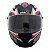 Capacete Moto Fechado GTN R1 Preto Fosco com Azul/Vermelho Viseira Cristal Inmetro Tamanho 58 - FW3 - Imagem 3