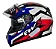 Capacete Moto Fechado GTX Super Vermelho com Azul/Branco Viseira Cristal Inmetro Tamanho 56 - FW3 - Imagem 1
