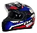 Capacete Moto Fechado GTX Super Vermelho com Azul/Branco Viseira Cristal Inmetro Tamanho 56 - FW3 - Imagem 5
