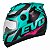Capacete Moto Fechado Verde Turquesa G8 EVO Viseira Cristal Inmetro Tamanho 60 CAP-719VDTPK Pro Tork - Imagem 2